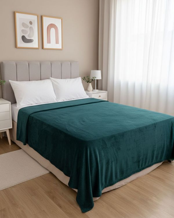 Manta Casal Fleece Ultra Soft Andreza Verde UN