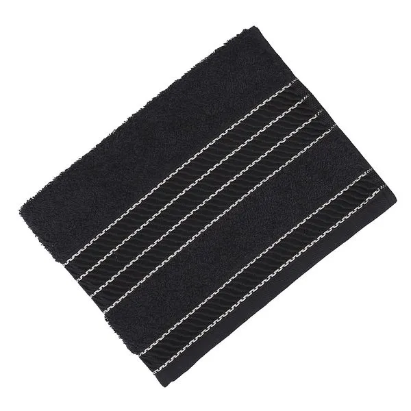 Toalha de Rosto Siena 100% Algodão Cor 900 Preto 50x80cm 201392 - Tecelagem Atlântica