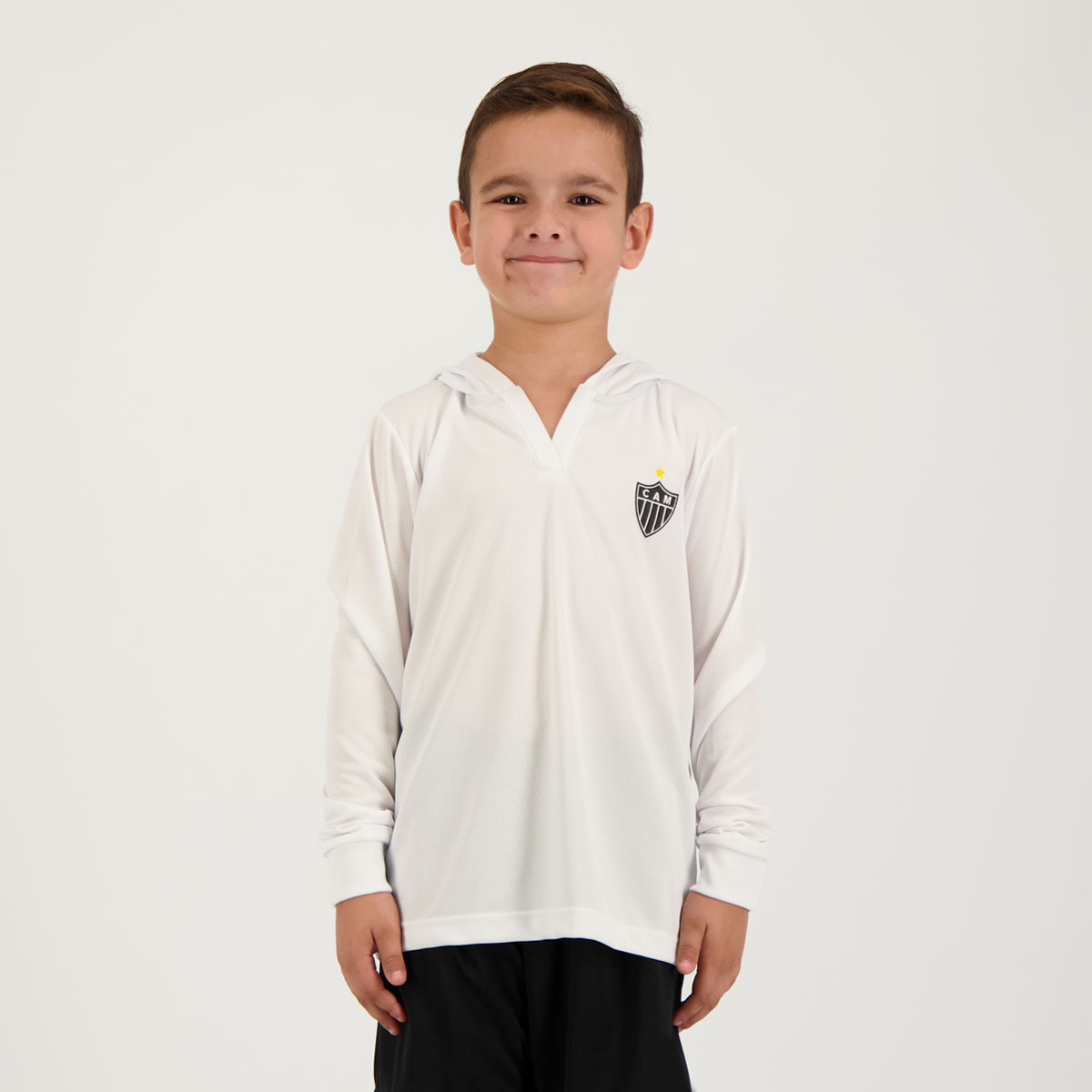Camisa Atlético Mineiro Believe Manga Longa Infantil Branca
