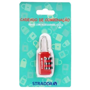 Cadeado com Segredo Stradda VERMELHO