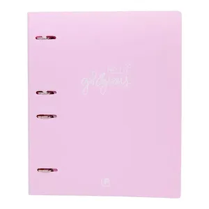 Fichário Universitário 10 Divisórias Plástico Rosa 96 Folhas 194222 - Polibrás