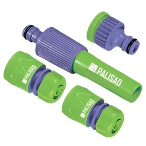 Jogo de Conexão para Mangueira 1-2 651768 para Irrigação com 4 Peças em Plástico ABS Palisad Jogo de Conexão para Mangueira 1-2 651768 para Irrigação em Plástico ABS Palisad