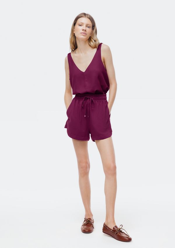 Shorts Feminino Runner Cintura Média - Roxo XG