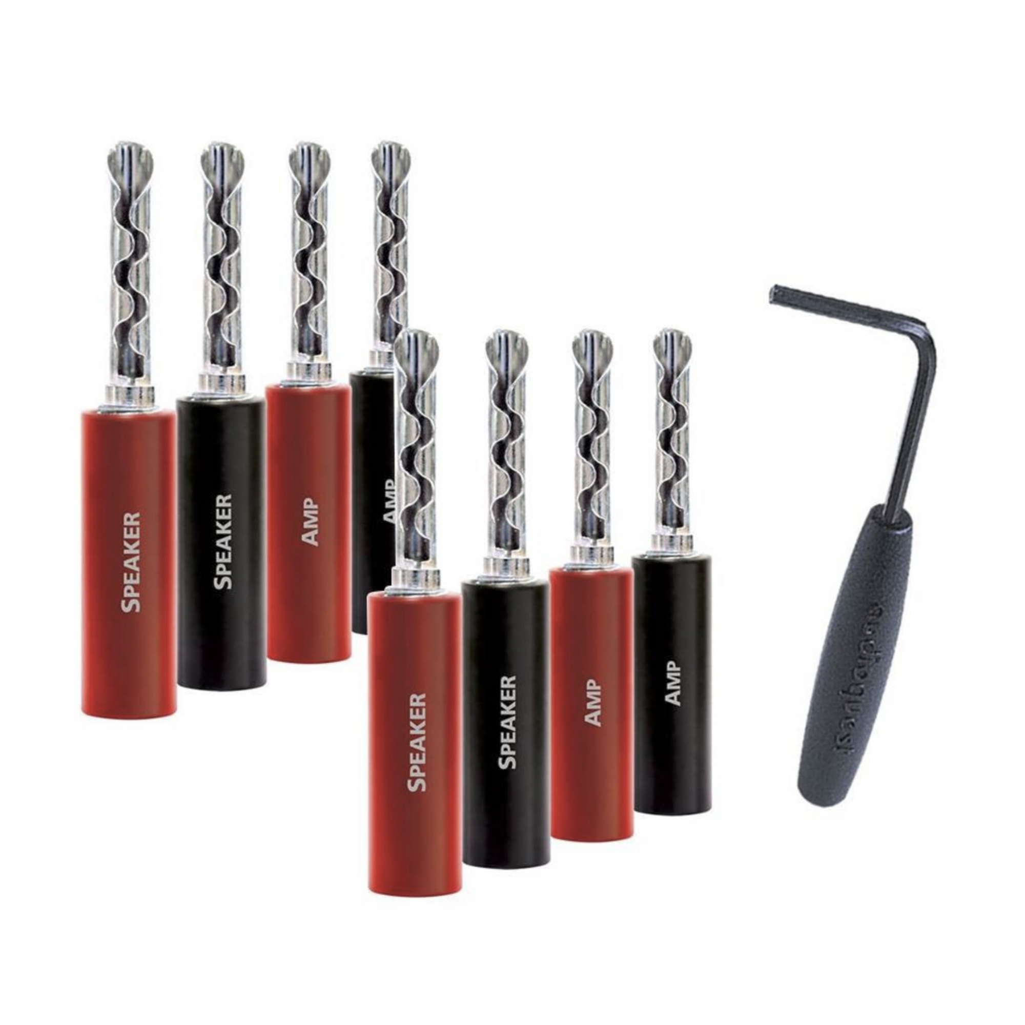 Plug Banana Audioquest SureGrip 100 BFA Silver ( 8 Unidades )
