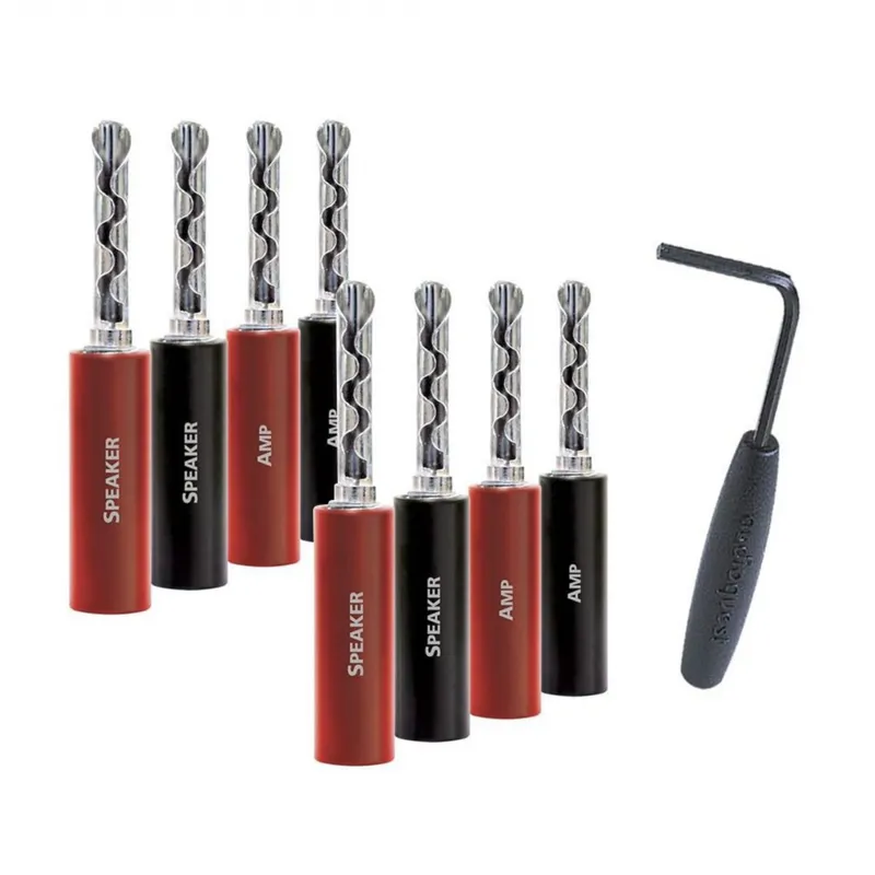 Plug Banana Audioquest SureGrip 100 BFA Silver ( 8 Unidades )