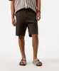 bermuda reta masculina de sarja com bolsos chino marrom 40
