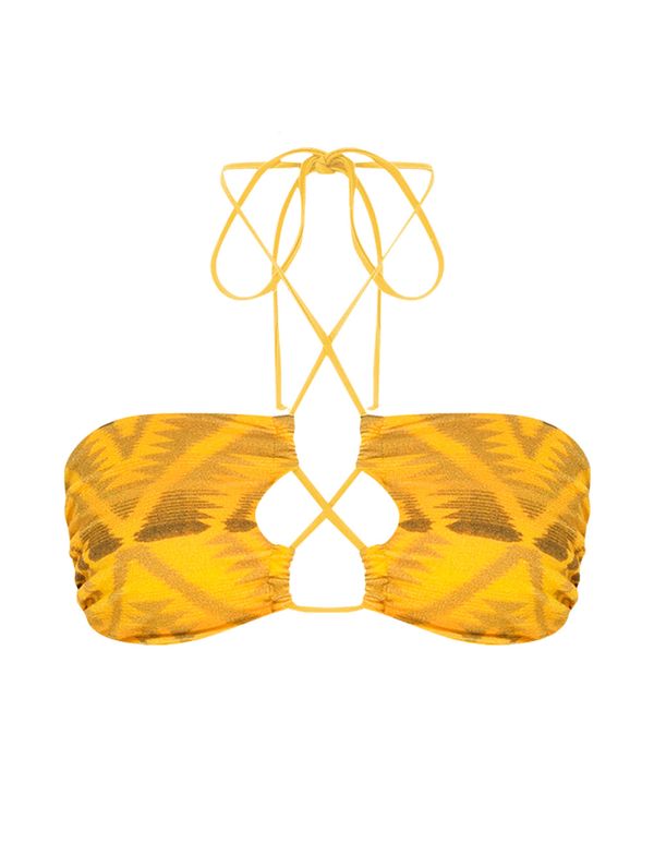 Top Frente Única Estampado Navajo AMARELO M
