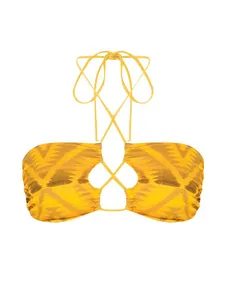 Top Frente Única Estampado Navajo AMARELO M