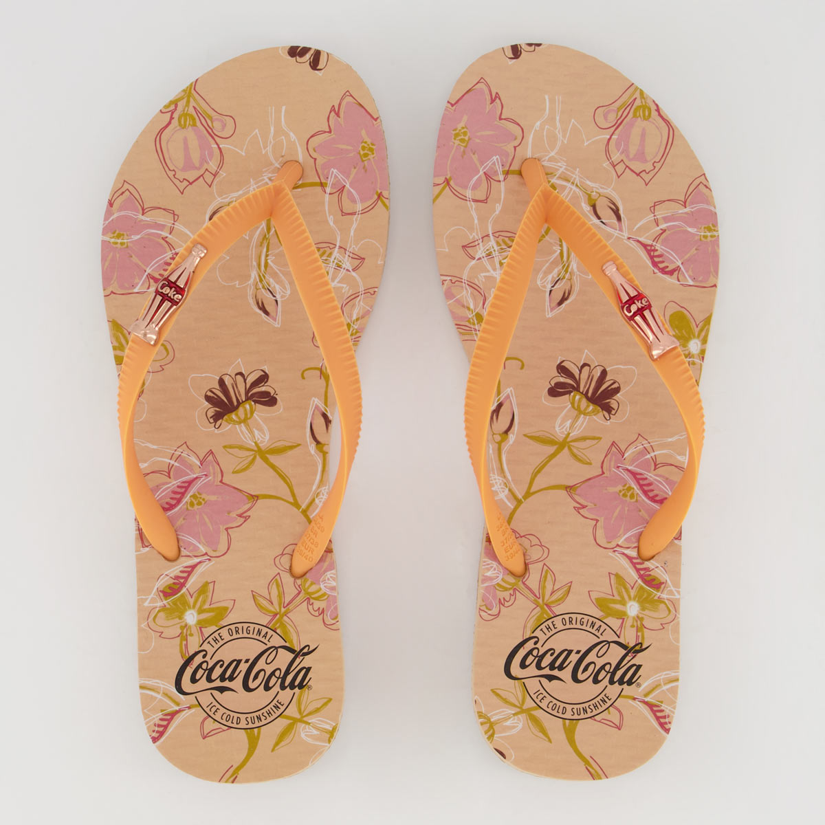 Chinelo Coca Cola Fresh Garden Feminino Bege