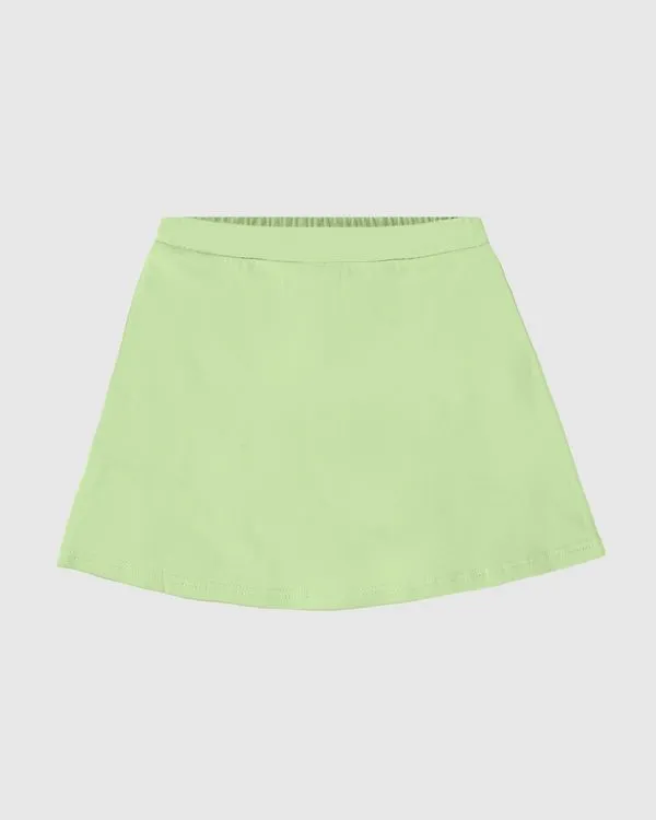 Saia Shorts Infantil Menina Cós Elástico Em Algodão Malwee Kids Verde - 14