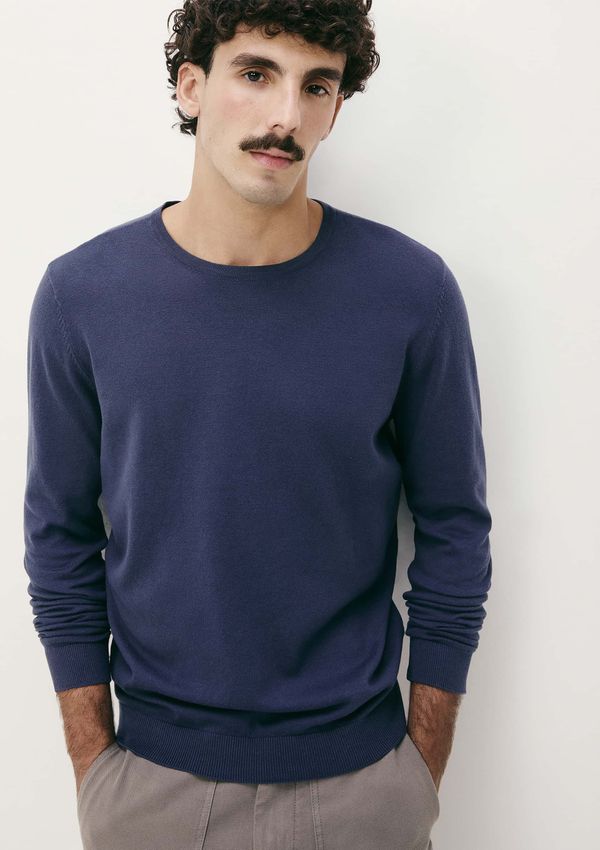 Suéter Básico Masculino Regular - Azul G