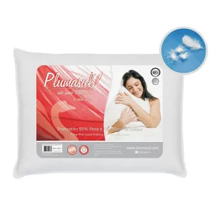 Travesseiro Penas e Plumas de Ganso Plumasul 95 penas e 5 plumas de ganso Branco