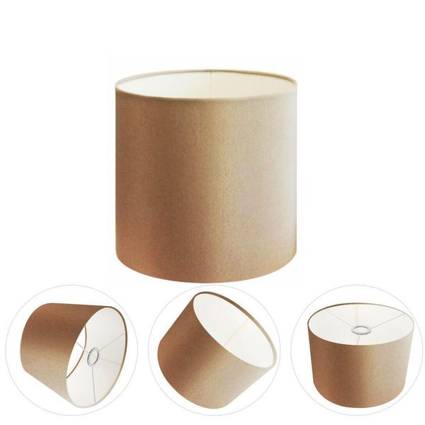 Cúpula Abajur E Luminária Cilíndrica Vivare Cp-7008 ø20x25cm - Bocal Nacional Palha