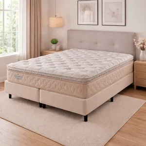 Conjunto Queen Base Box Champagne com Colchão Ecoflex 158x198x73 | Bege