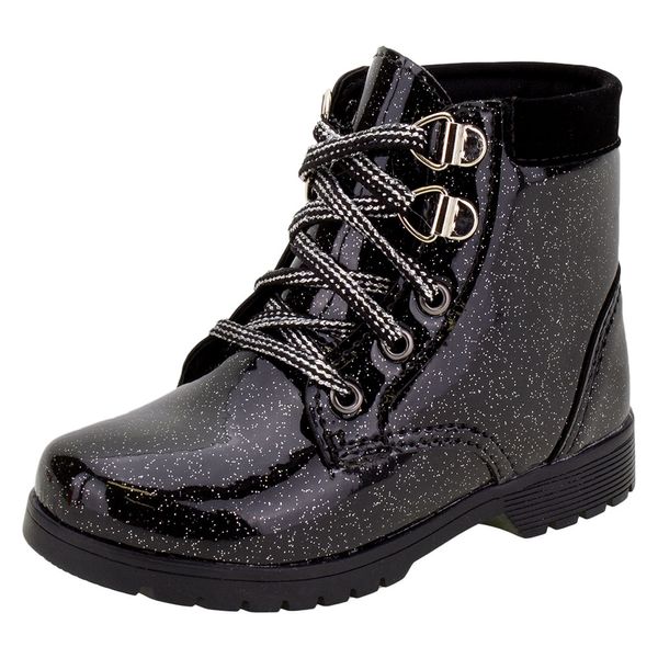 Bota Infantil Feminina Lily Kids - 16003 PRETO 20