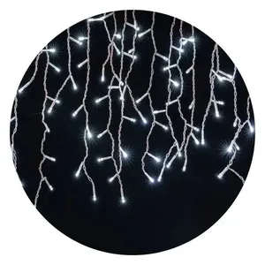 Cascata Global 200 Leds Branco 5 Metros Macho Femea 127V (MP)