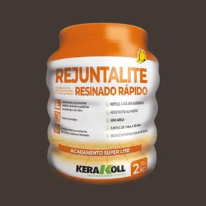 Rejunte Resinado Seca Rápido 2kg Kerakoll Rejunte Rejuntalite Resinado Seca Rápido Preto 2kg Kerakoll