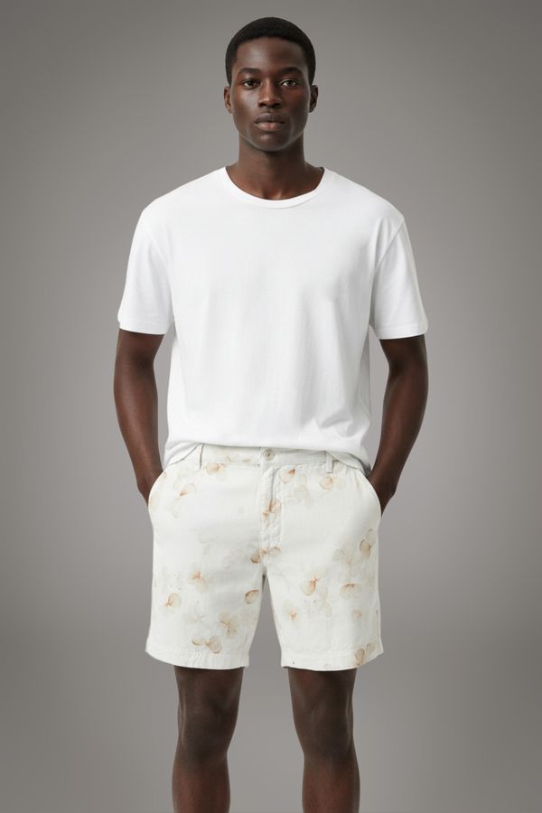 Bermuda Casual Estampada Luck Gold Off White - 44