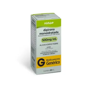 Dipirona Monoidratada Natulab 500mg/mL gotas com 20mL de solução de uso oral Genérico