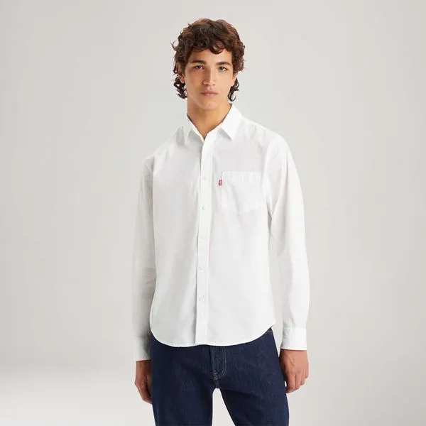 Camisa Levi's® Classic Standard Branca Manga Longa Camisa Levi's® SUNSET 1 POCKET STANDARD - M USA | M BR