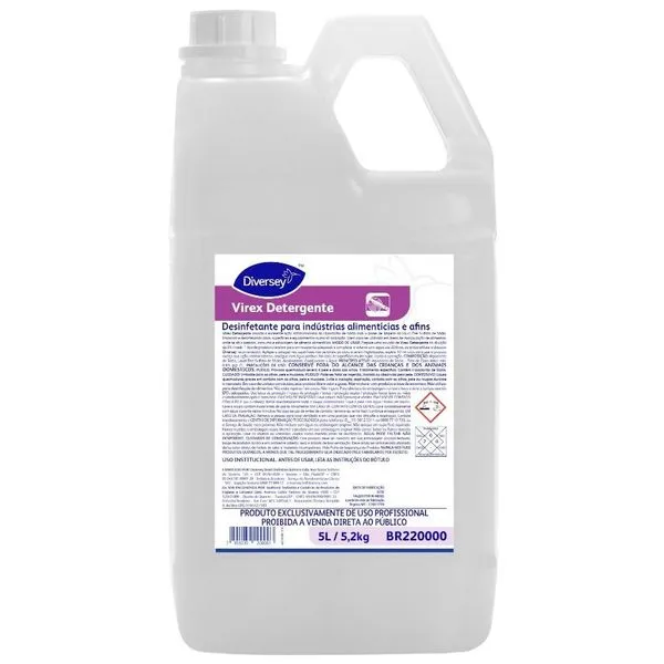 Desinfetante Para Industria Alimentícia Diversey 5L BR220000 (MP) Desinfetante Para Industria Alimentícia Diversey 5L (MP)