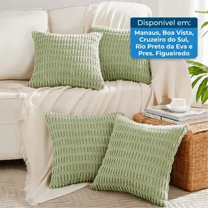 Capa para Almofadas Fancy Homi 4 Peças Verde A-BI