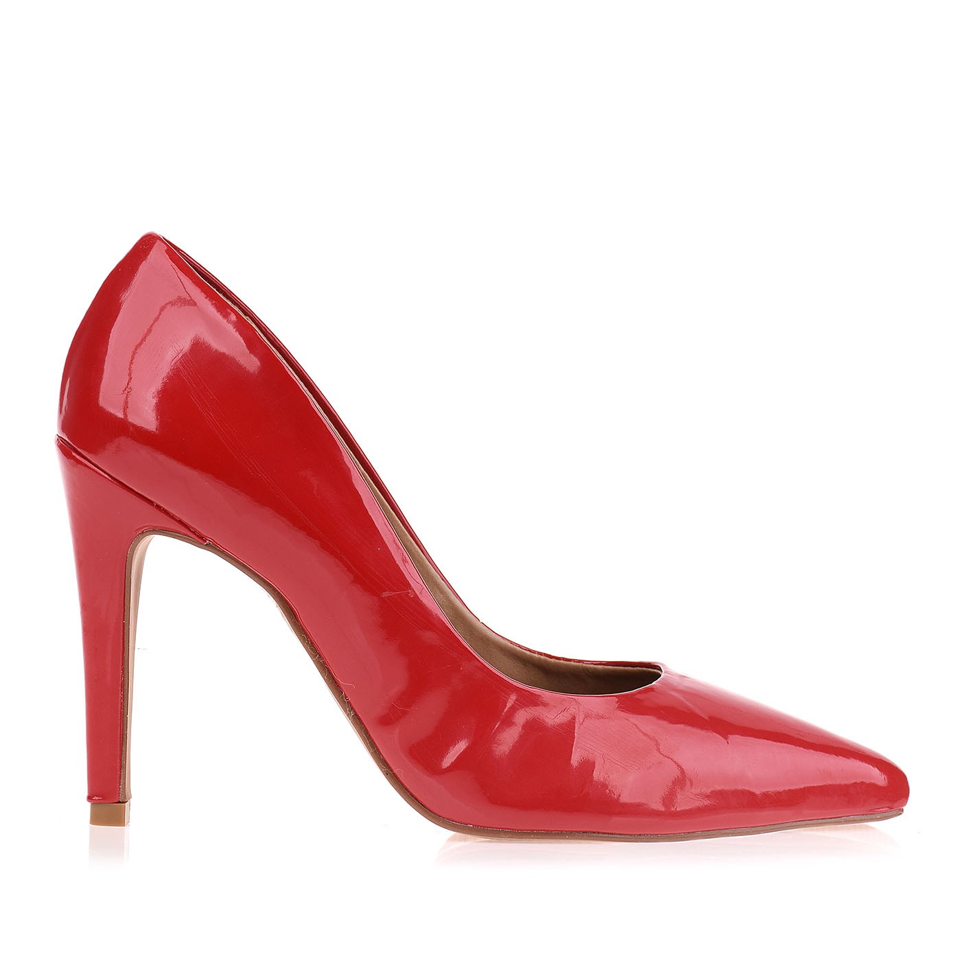 Scarpin Salto Alto Verniz Br Carmim