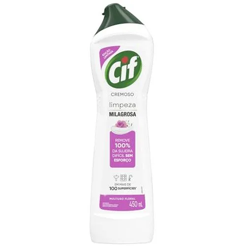 Limpador Cif Cremoso Limpeza Milagrosa Floral 450ml