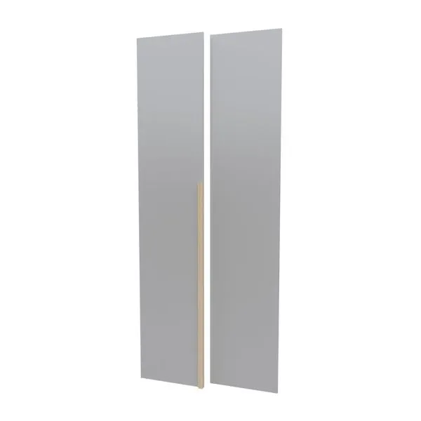 Kit 2 Portas para Guarda-roupa de Canto Reto Modular 95cm Jade CabeCasa MadeiraOriginals Cinza Urbano