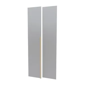 Kit 2 Portas para Guarda-roupa de Canto Reto Modular 95cm Jade CabeCasa MadeiraOriginals Cinza Urbano