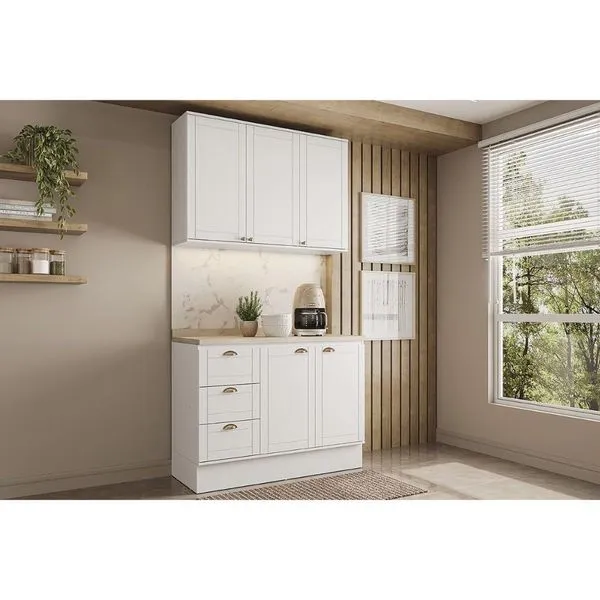 Cozinha Modulada Carraro Bella Carraro 2 Peças C2P50 Branco