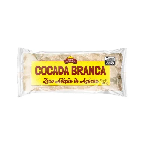 Cocada Branca Minas Meu Doce Zero Açúcar 40g COCADA BRANCA MINAS MEU DOCE ZERO ACUCAR