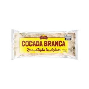 Cocada Branca Minas Meu Doce Zero Açúcar 40g COCADA BRANCA MINAS MEU DOCE ZERO ACUCAR