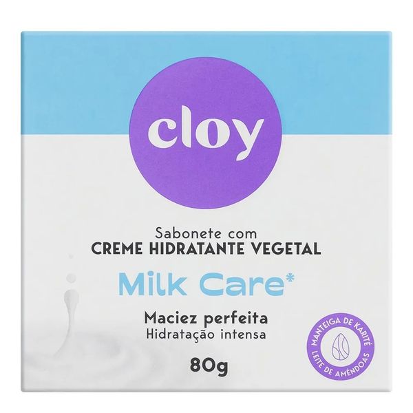 Sabonete Barra Hidratante Cloy Milk Care 80g
