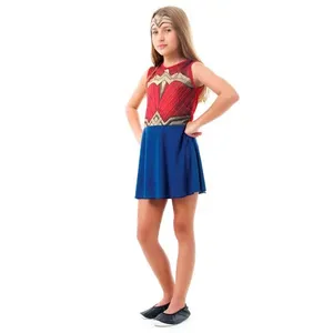 Fantasia Infantil - DC Comics - Liga da Justiça - Mulher Maravilha - Sulamericana - P Fantasia Infantil - DC Comics - Liga da Justiça - Mulher Maravilha - Sulamericana - M