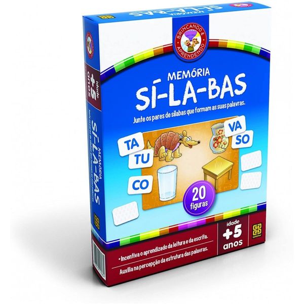 Jogo Memória Sílabas Grow 01698
