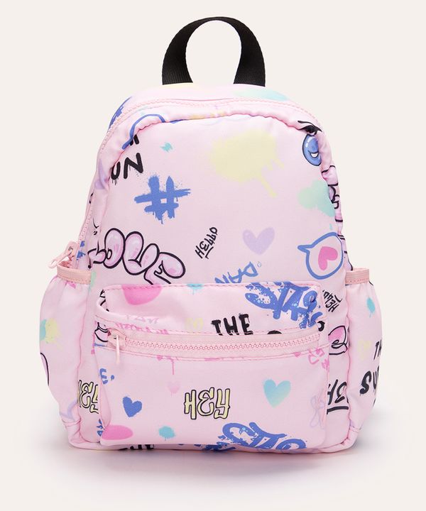 mochila pequena infantil street rosa Único