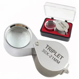 Lupa Articulada De Bolso 30x21mm Com Zoom Para Joalheria, Relojoeiro E Eletrônica
