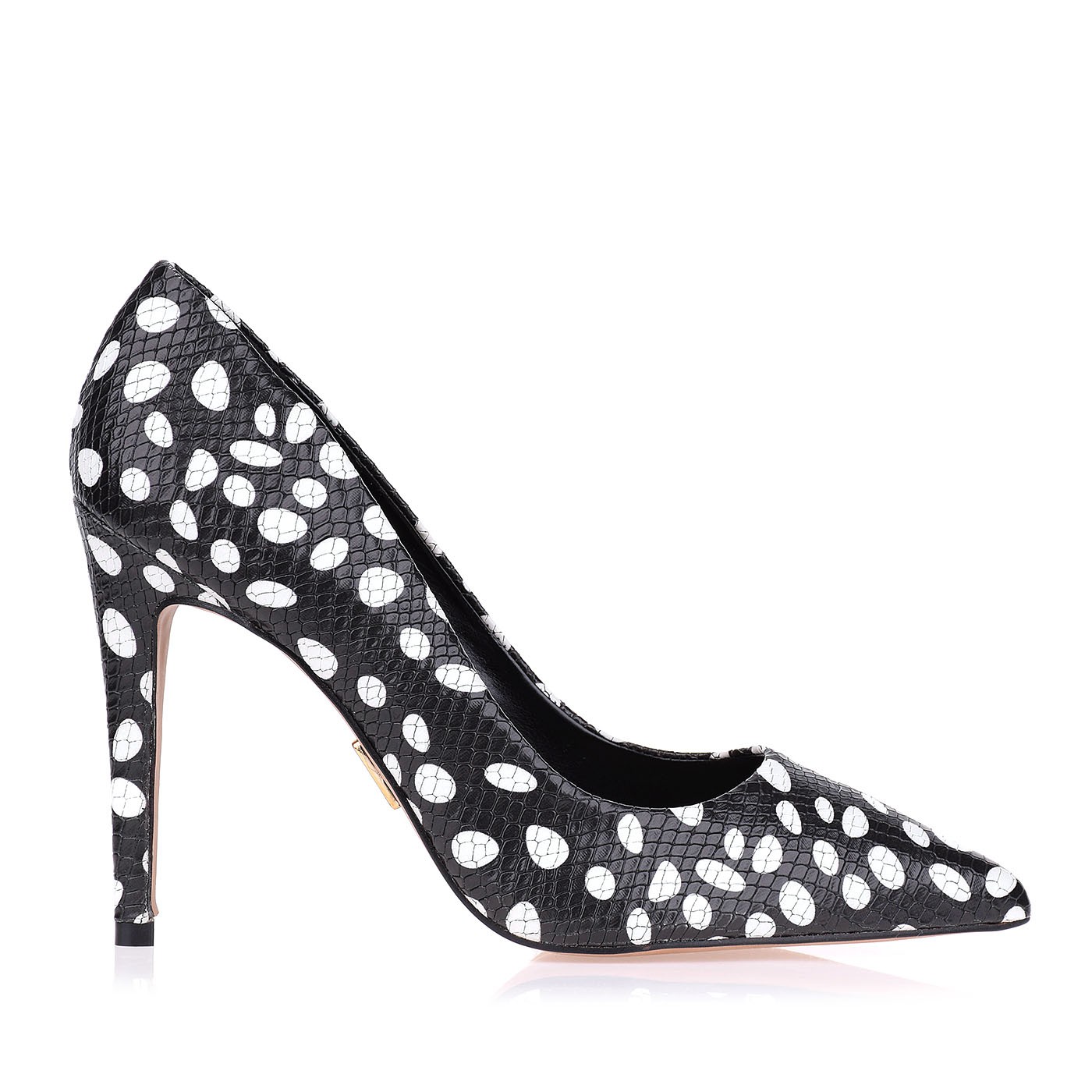 Scarpin Salto Alto Snake Poa Preto