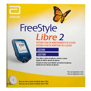 Leitor Monitor de Glicose Freestyle Libre 2 Sistema Flash 1 Unidade