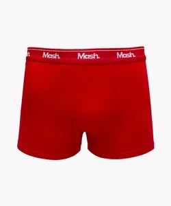 cueca boxer de algodão mash vermelho M
