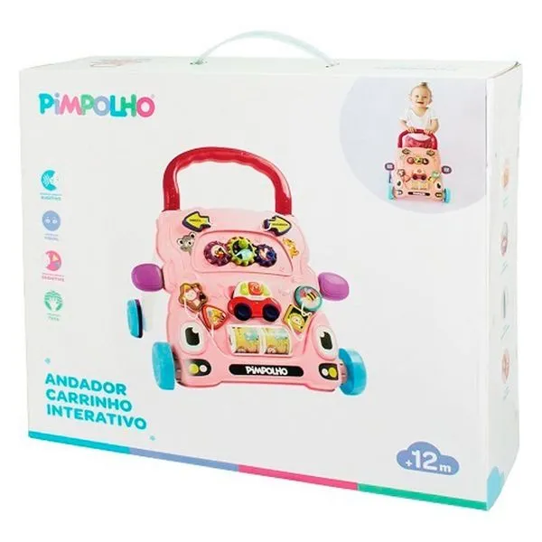 Andador Carrinho Interativo Pimpolho Rosa 0300572 (MP)