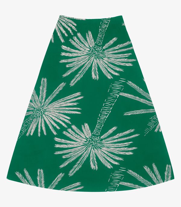 Saia Midi Feminina Viscotorcion Rovitex Verde P