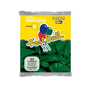 Balão Liso 9 Polegadas Verde Escuro 50 Unidades 189 - Festball