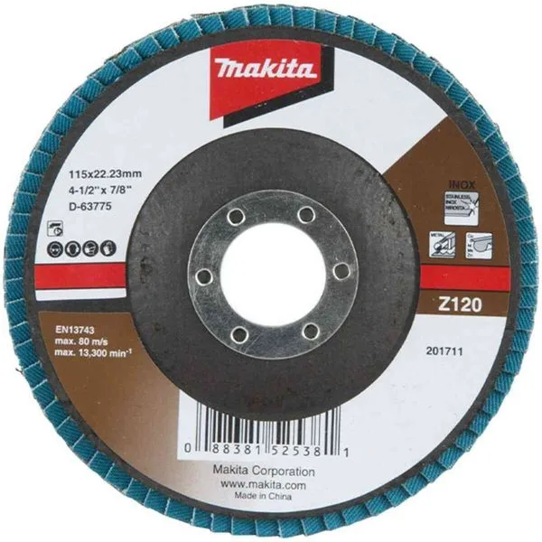 Disco De Lixa Makita Flap Grao Z120 115 Mm D-63775 (MP)