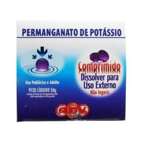 Permanganato de Potássio 100mg ADV 10 Comprimidos