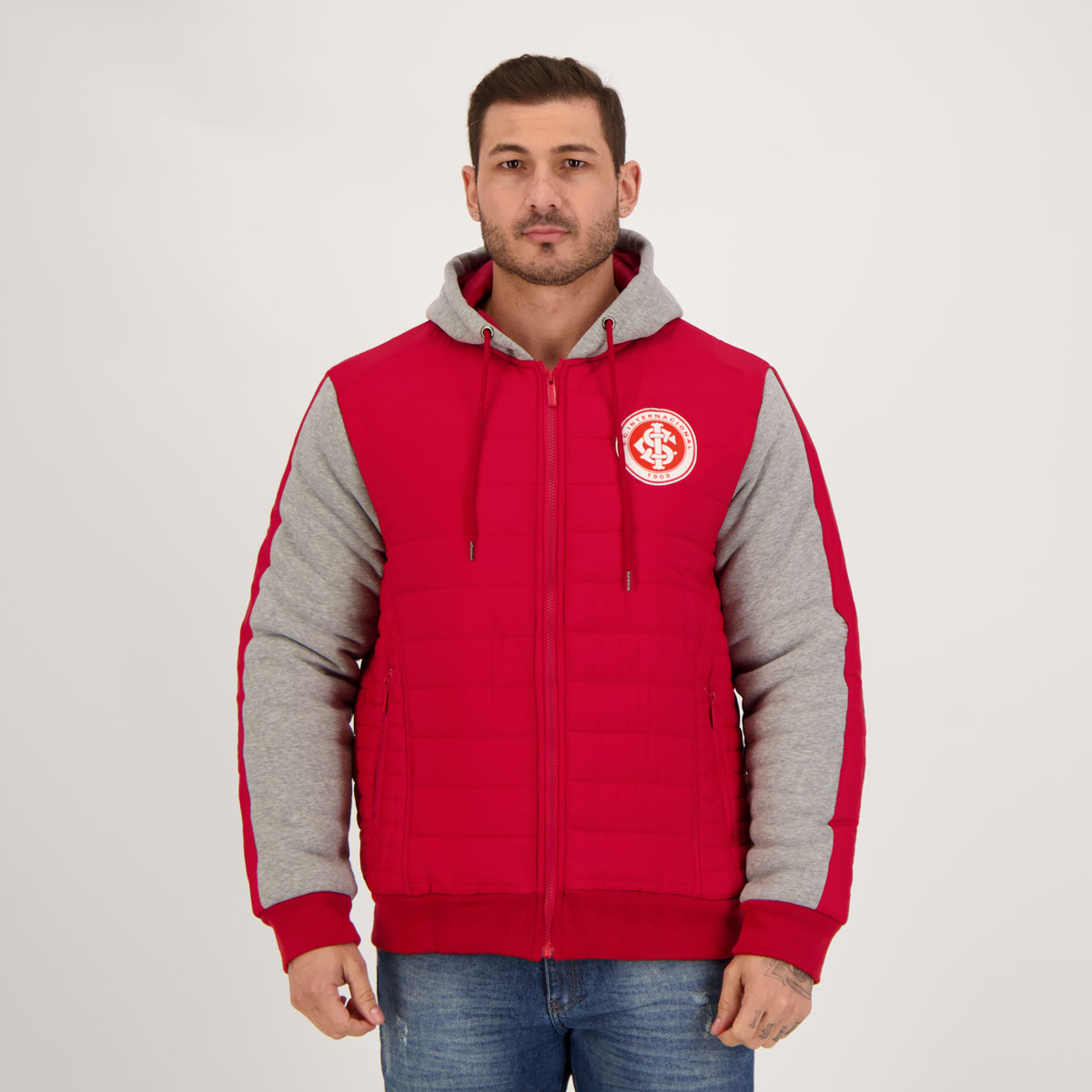 Jaqueta Internacional Padding Moletom Vermelha