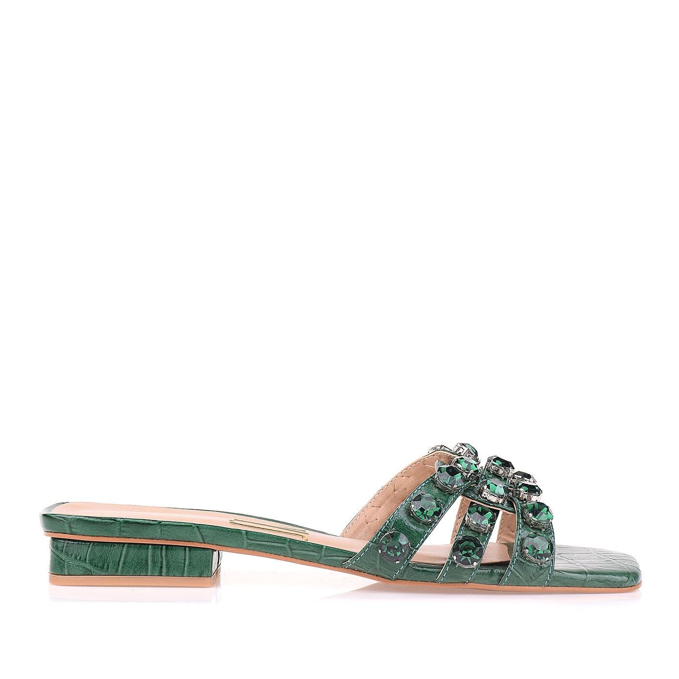 Flat Salto Baixo Croco Grass
