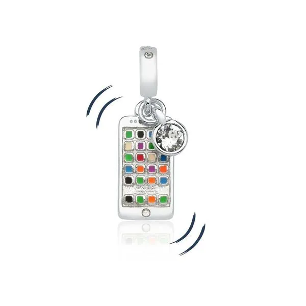 Charm Smartphone Revestido Em Prata
