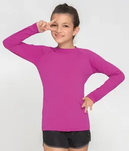 Camisa Uvpro Rosa Batom Infantil Tamanho 4